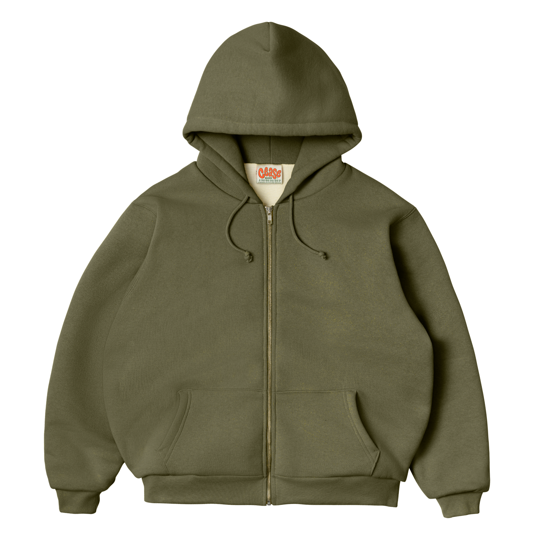 CEASE STANDARD ZIP HOODIE BURNT ORANGE CEASE: Standard Zip Hoodie 